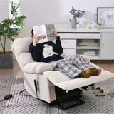 Oversized Power Lift Recliner Chai With Remote Control, Side Pocket, Spacious Seat