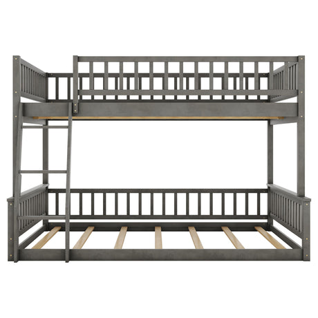 Bunk Bed With Ladder And Guardrails