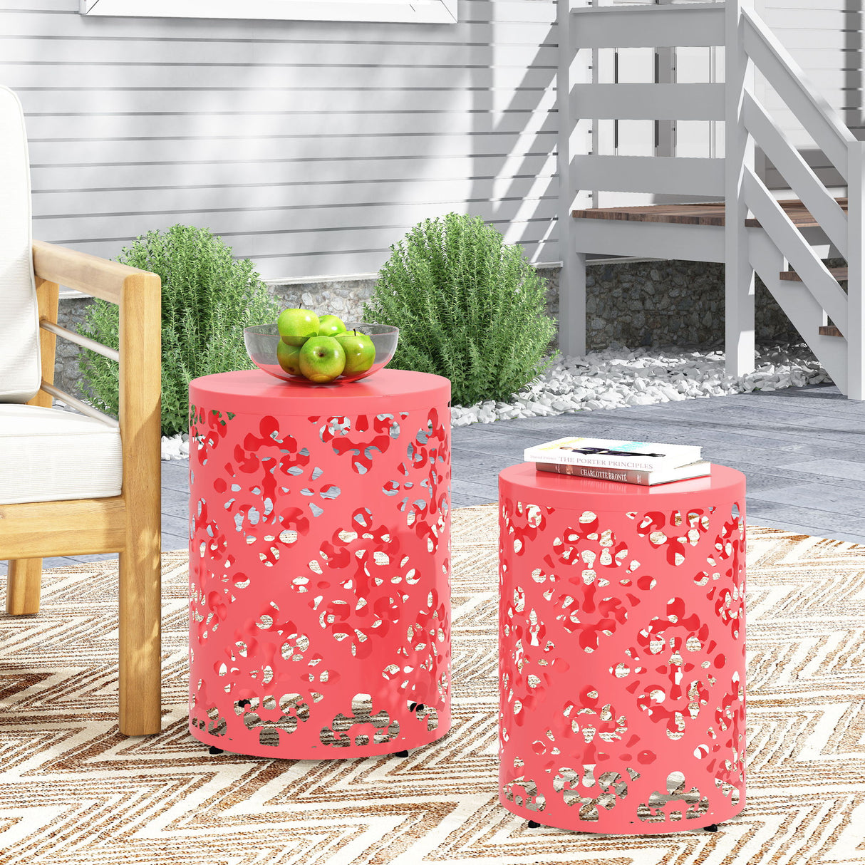 Outdoor Metal Modern Design End Table
