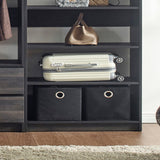 Monica - Wood Walk In Closet System With Spacious Drawer In Wood And Metal Frame - Gray