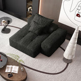 Modern Oversized Modular Sectional Sofa, Sparkling Chenille Fabric Soft Cushion Sofa With 2 Pillows
