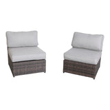 Modern Rattan Wicker Seating Group With Cushions