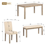 Modern Dining Table Set With Upholstered Chairs For Dining Room