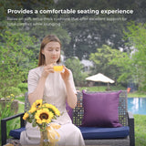 4 Piece Patio Furniture Set With Acacia Wood Table Top And Cushions