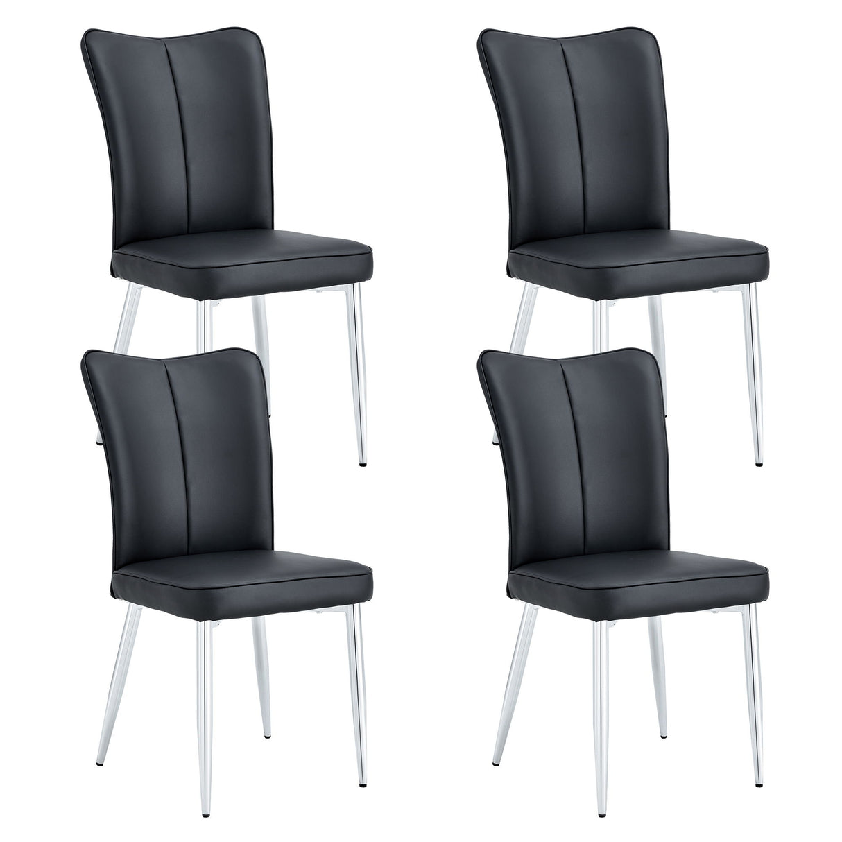 Modern Minimalist Dining Chairs With Metal Legs
