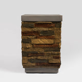 Outdoor Propane Tank Holder Fire Pit Cover Side Table Lightweight Concrete - Sandstone