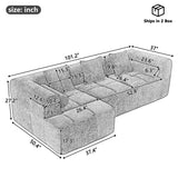 Sectional Free Combined Sofa With 2 Side Pockets