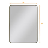 Wall Mirror Rectangular Mirror Metal Framed Mirror Vanity Mirror Dressing Mirror, For Bathroom, Living Room, Bedroom