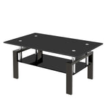 Tempered Glass Table With Storage