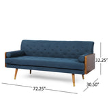 Aidan - Mid Century Modern Tufted Fabric Sofa
