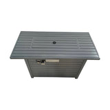 Propane Outdoor Fire Pit Table With Lid - Gray