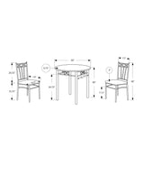 Dining Table Set Small Round 3 Pieces Set