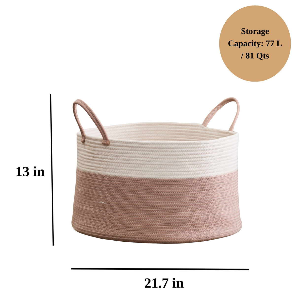 Francis - Cotton Round Laundry And Storage Basket