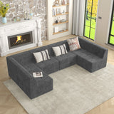 Modern Minimalist Corduroy Sleeper Sofa, Compressed Sectional Single Seat