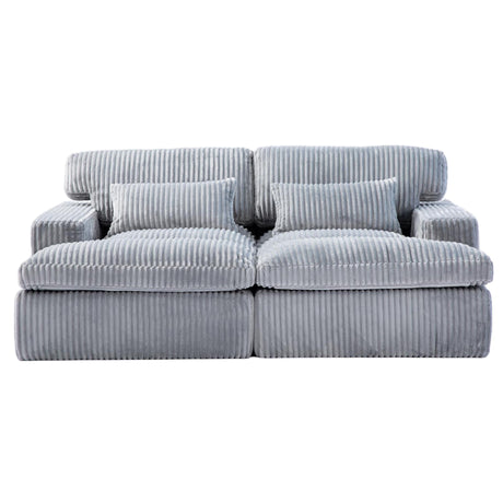Double Chaise Lounge Chair, Oversized Upholstered Sleeper Cloud Couch