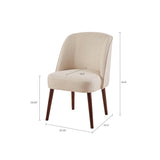 Rounded Back Dining Chair With Wraparound Design - Natural