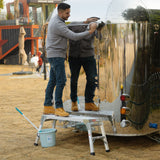 Work Platform Aluminum Portable Bench Folding Ladder Ansi Capacity 225 Lbs 40" - Gray