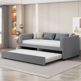 Upholstered Daybed With Ergonomic Design Backrest