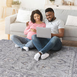 Marfi - 8' X 10' Oriental Area Rug - Ivory / Gray