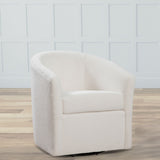 Oaklynn - Barrel Style Swivel Accent Chair