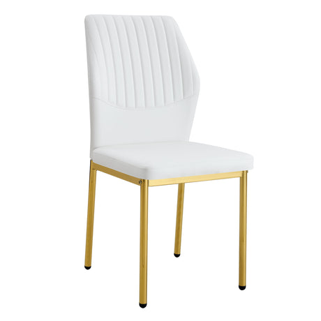 Luxury Simple Chair With Metal Gold Leg