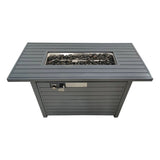 Propane Outdoor Fire Pit Table With Lid High-Quality Materials - Gray