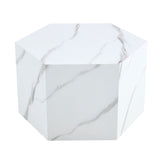 Modern Coffee Table With Complex Texture Patterns, Stylish And Durable Design - White