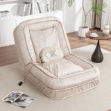 Upholstered Human Dog Bed And Pets, Bean Bag Floor Sofa With Massage Pillow, 5 Adjustable Positions & 2 Soft Pillows