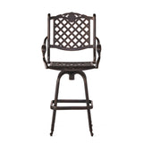 Cast Aluminum Bar Stool - Copper