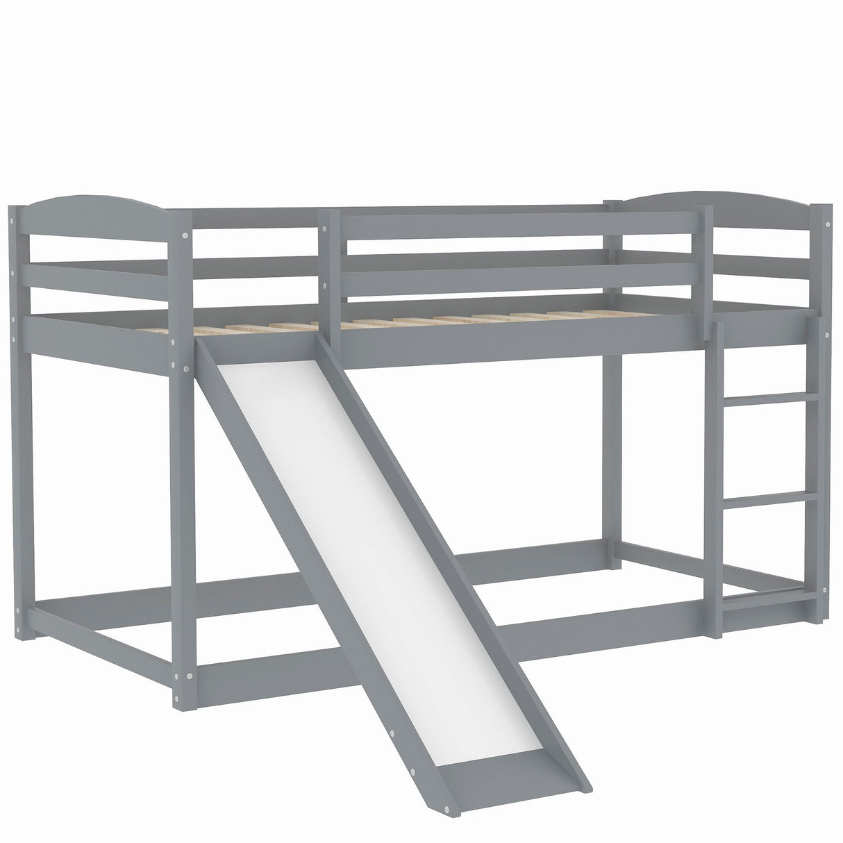Durable Bunk Bed With Convertible Slide And Ladder