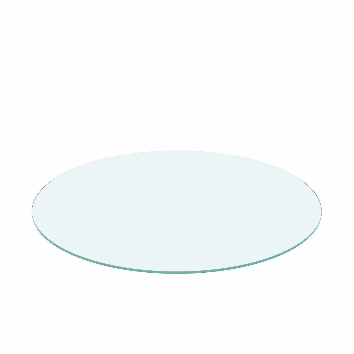 20" Round Tempered Glass Table Top Clear Glass 1 / 4" Thick Flat Polished Edge - Transparent
