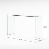 Cadyn - Tempered Glass Console Table Sleek Design - Clear