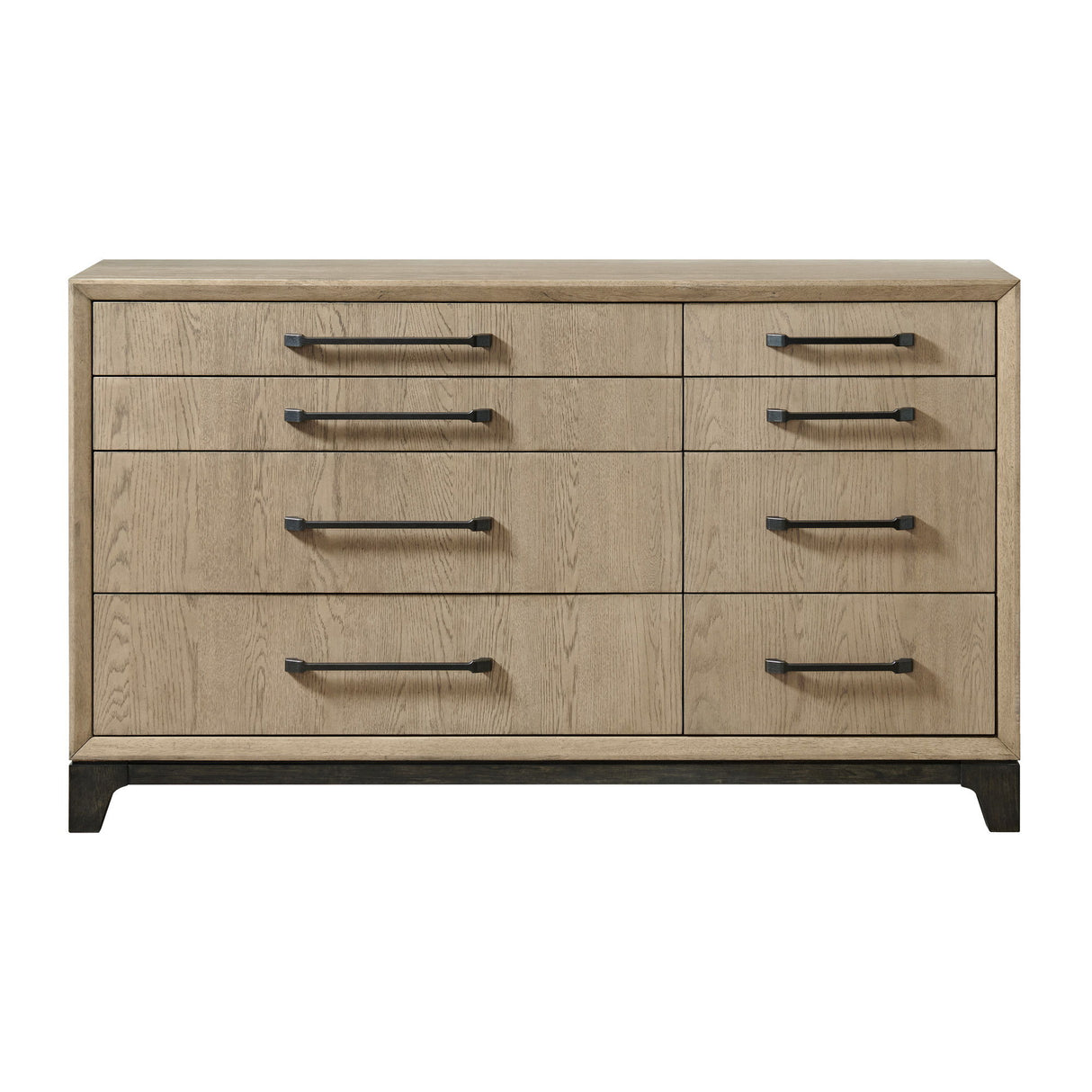 8 Drawer Dresser With Feet And Pulls - Brown