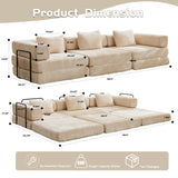 Convertible Floor Sofa Bed, Boneless Modular Sectional Sofa For Living Room