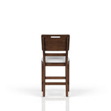 Casual Counter Stool Contrasting Upholstered Seat (Set of 2) - Brown