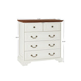 Modern 5 Drawer Dresser For Bedroom, Ample Storage Wide Chest Of Drawers