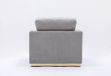Valin - Linen Chair For Living Room - Gray