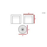 Rattan Patio Set With Comfortable Cushions And Fire Pit