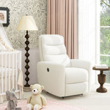 Bloomy - High Back Power Recliner Motion Chair - Chiffon White