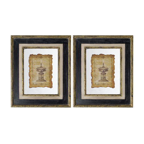 Lucian - Framed Antiqued Sculpture Print