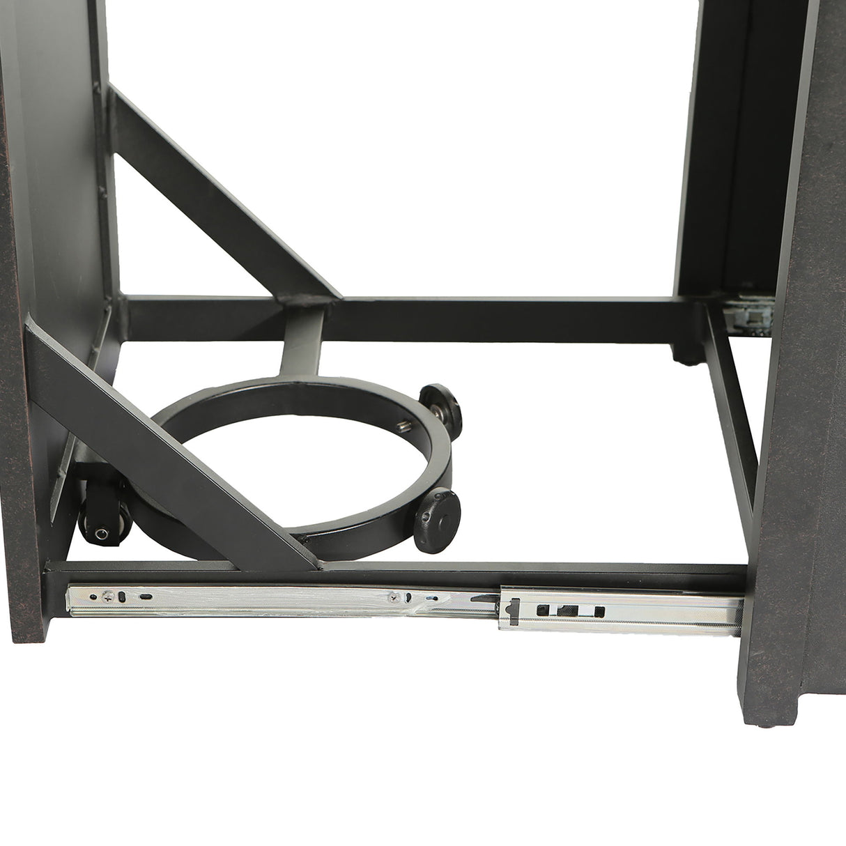 Aluminum Rectangle Fire Table With Fire Glass And Cover - Antique Bronze