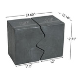 Rectangular Outdoor Indoor Accent Side Table (Set of 2)