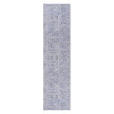Maval - 2'6'' X 10' Washable Runner Rug - Blue / Cream