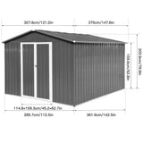 G10Ftx12Ft arden Sheds Outdoor Storage Sheds - Gray