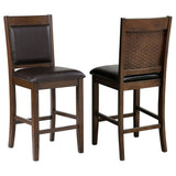 Upholstered Counter Height Chair (Set of 2) - Brown / Walnut