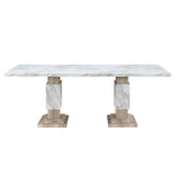 Stacey - Dining Table With Pedestal Base - Beige