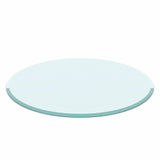 Round Tempered Glass Table Top Glass Thick Beveled Polished Edge