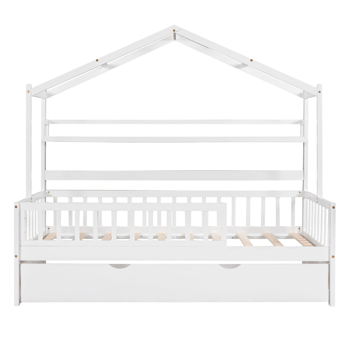 Playhouse Bed With Trundle, Kids Bed With Shelf