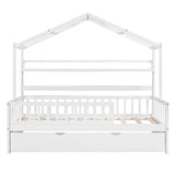 Playhouse Bed With Trundle, Kids Bed With Shelf