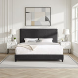 Boucle Upholstered Platform Bed